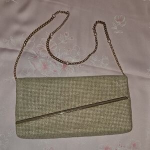 Vinrage Glomesh Australia Chic Beige Chain Clutch